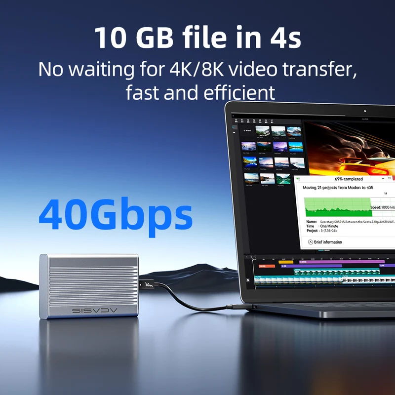 Boîtier SSD NVMe M.2 USB4 40 G - Usb4 40Gbps External Ssd 8Tb avis et prix